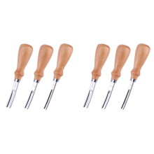 2X 3 Maten Lederen Randbevelergereedschap 4 mm 6 mm 8 MmEdge Afschuiningsbeveler DIY Beveler Trimmen Lederen Randpers
