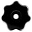 10 pieces Black star grip knobs, female thread diameter 8mm,  diameter 40mm 4