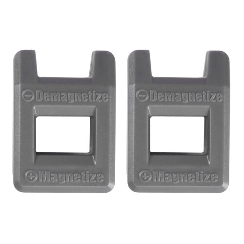 2X Screwdriver Magnetizer Degaussing Demagnetizer Magnetic Practical Pick  Tool Color:Gray