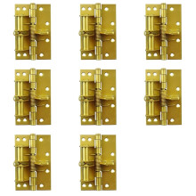 8X Automatic Door Closer Hinges for Cabinet Wardrobe Detachable Spring Hinges Positioning Door Closer,Gold
