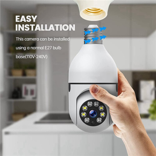 8 Pack Light Bulb Security Camera Outdoor,2.4G Wifi Light Socket Security Camera,Security Camera Light Bulb Outdoor 2