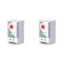 2X Temperature Controller Mechanical NO NC 0-60 Cabinet Thermostat and Humidity Control AC 250V 10A KTO011