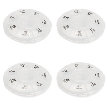 4X Round Portable Pill Box Medicine Planner Small Case Weekly Pill Organizer 7-Sided Pill Reminder Round Shaped