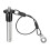 6 Pack 304 Stainless Steel Quick Release Pin  Locking Pin with Push Button Round Handle Lanyard Usable Length 30mm 5