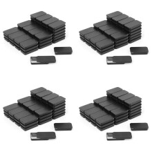 Paquete de 240 Cajas de Lata de Metal Rectangulares Negras con Tapas Deslizantes, Lata de Metal Vacía Pequeña con Tapa Deslizante