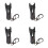 Portable Precise Thread Size Checker Keychain, Nut & Bolt Thread Size Checker Bolt Size Finder Keychain 4pcs 1