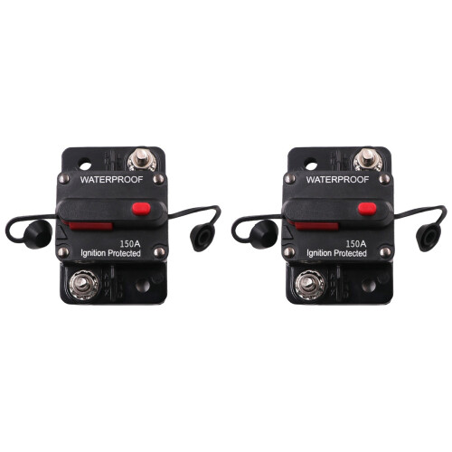 2X 12-48V  Zekering Reset Waterdicht 150A AMP voor Auto Boot Auto