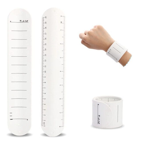 Wearable Nurse Notepad Wristbands, 2 Pack Silicone Reminder Bracelet Write  Memo,White 1
