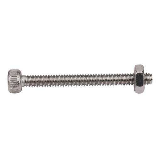 M2 x 120mm Long Hex Socket Knurled Cap Screws Bolts Nuts Set 120Pcs 1