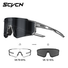 (Style O)Scvcn Color Changing Light Reflecting Windproof Cycling Eyewear For Athletes Outdoor