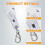 4X Precise Thread Size Checker Keychain,Bolt and Nut Identifier Gauge Size Gauge Precise Bolt Size Finder Keychain 4