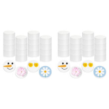 32 Pcs Foam Circles Polystyrene Foam Discs Cylinders Foam Crafts Round Foam White Block for DIY Arts Sculpture Modeling