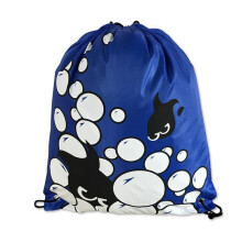 Boys Storage Bag With Drawstring And Fish Print Design For Swimming Water Play