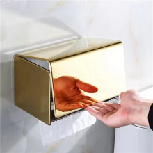 3X Bathroom Storage Paper Rack Waterproof Tissue Holder Bathroom Accessories Golden Toilet Paper Rack