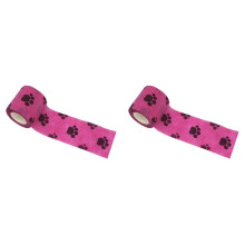 2X Bandage Élastique Auto-Adhésif de Sport 5 cm X 4,5 M pour Genouillères, Doigts, Chevilles, Paumes, Épaules, Rose