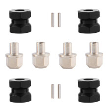 8 Pz 12mm Adattatore per Mozzo Ruota Esagonale 12mm Estensione Combinatore Accoppiatore per 1/10 RC Car Crawler SCX10 D90, Nero