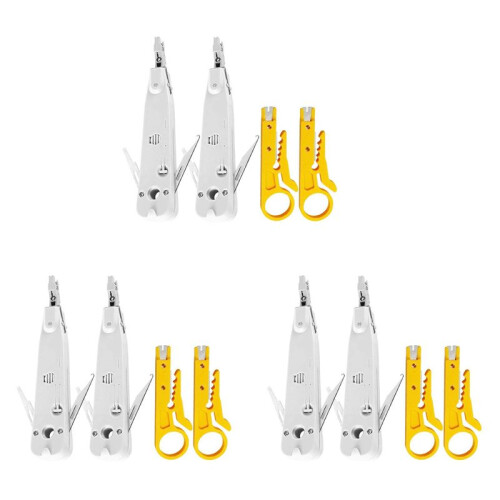 6x Punch Down Tool IDC RJ45 RJ11 Cat5E Cat6 Network Telecom Phone Cable Socket Impact Terminal Insertion Tools