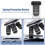 10x Biological Microscope Lens,195 Achromatic Black Objective Lens 100X Oil High Power Objective Interface 20.2mm Thread 7