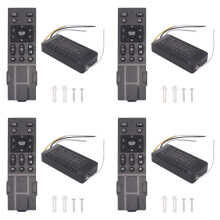 4X Plafondventilator Afstandsbedieningsset met 6 Snelheidsstanden, Vervangende Plafondventilator Afstandsbediening, Dimbediening, 110-265V