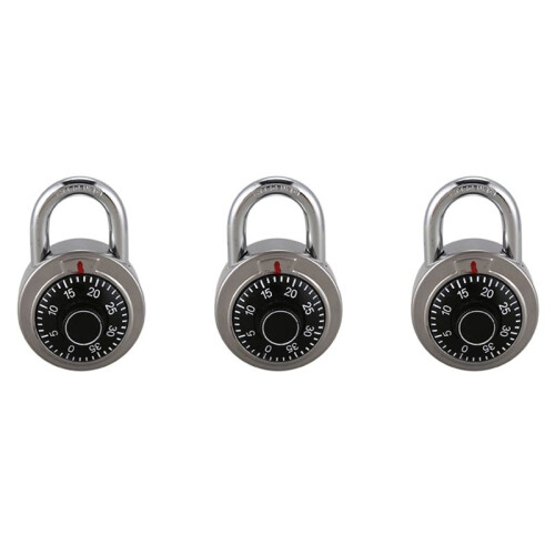 3X Master Coded Lock 50mm with Round Fixed Dial Combination Padlock
