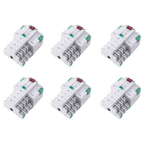 6X MCB Type Dual Power Automatic Transfer  4P 100A ATS Circuit Breaker Electrical