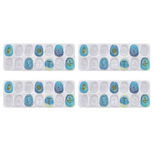 Witch Rune Resin Mold Symbol Rune Letter Silicone Mold DIY Symbol Word Resin Mold Epoxy Casting Resin Charm Mold 4 Pcs