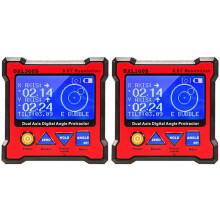 2X DXL360S Dual Axis Digital Angle Protractor with 5 Side Magnetic Base Dual-Axis Digital Display Level Gauge