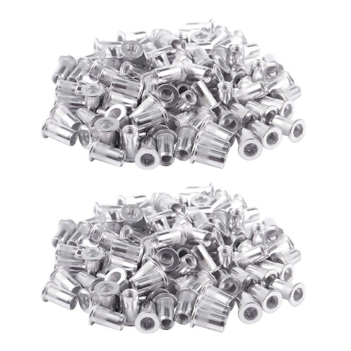 M5 Aluminium Threaded Rivnuts Flat  Rivet Nuts Nutserts 200Pcs