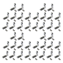 80Pcs T Slot L-Shape Interior Interior Corner Connector Joint Bracket para Perfil de Extrusión de Aluminio 2020 Series