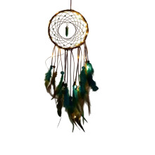 Atrapasueños con plumas para colgar en la pared, atrapasueños de macramé hecho a mano, decoración de pared bohemia para dormitorio, inspirado en