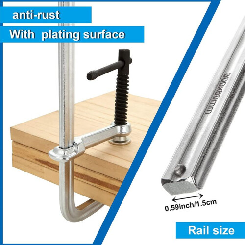 2 Pack F Clamps 12 Polegadas BraçAdeiras de Soldagem BraçAdeira de Barra de AçO Heavy Duty MáXimo Aberto 12 Polegadas, Profundidade da Garganta 3 1