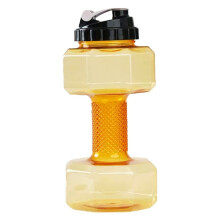 Gourde de sport grande capacité, en forme d'haltère, idéale pour la musculation et l'entraînement, en plastique de qualité alimentaire,