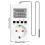 2X Digital Temperature Controller Sockets,16A Heating Cooling Thermostat Socket with Sensor for Greenhouse EU Plug 3