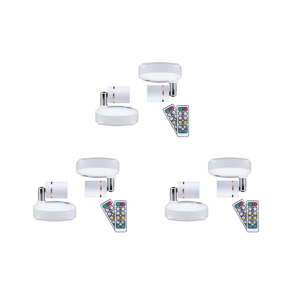 Wireless Spot Lights Battery Operated Accent Lights Indoor Dimmable Led Spotlight Anywhere Rotatable Wall Light(6 Pack) 6031735424544