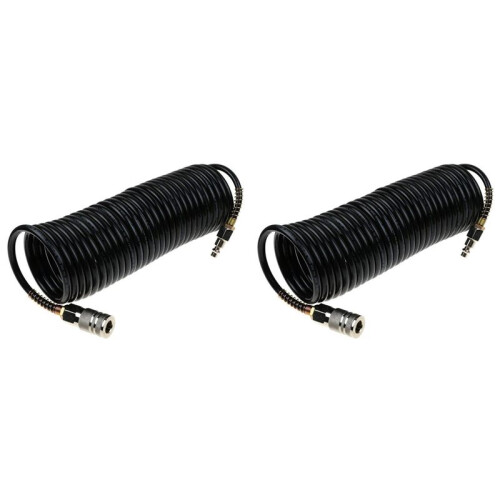 2X Air Hose,25ft Air Compressor Hose with Bend Restrictor,PE  Air Hose with 1/4 Solid Pure Copper Quick Connect