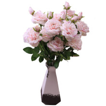 Roses en soie inaltérables, fleurs artificielles flexibles à l'aspect réaliste, bouquet de mariage, centre de table, décoration intérieure (3