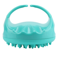 Exfoliant pour cuir chevelu humide ou sec, brosse de cuir chevelu en silicone pour l'élimination des pellicules, brosse à cheveux ergonomique