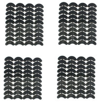 160 Pièces 80 Paires de Talons En Caoutchouc épargnants Plaques D'Orteils Robinets Bricolage Réparation de Chaussures Tampons Taille: 56X24X3.1 mm