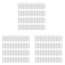 120 Pack Sublimation Keychain Blank Double Sided Heat Transfer Blank Blank Board Key Ring Blank Sublimation DIY
