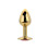 Toosh Gold Metal Butt Plug Small Red Stone 1