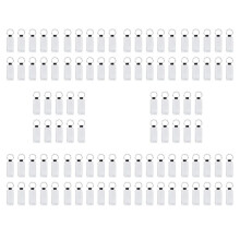 100Pcs Leather Keychain Blank Rectangle Keychain Sublimation Heat Transfer Keychain Kit Jewelry Making