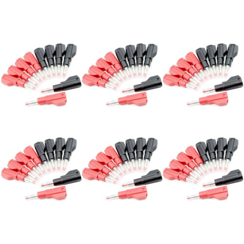 60 Sets Retractable Sheath 4mm Banana Plug Connectors Stackable Wire Solder Multimeter Test Leads Ends Plugs Adapter