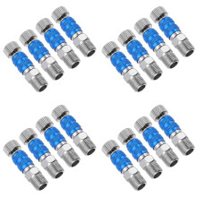 1/8 Air Brush Quick Connect Set, 16pcs Metal Quick Release Disconnect for Air Brush Hose, Silver