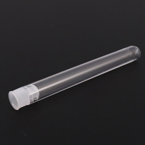 Provetta da Laboratorio Nel Plastica Trasparente da 200 Pezzi con Tappo 12X100mm 1