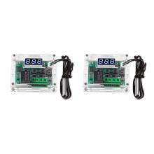 2X W1209 12V Digital Temperature Controller Board -50-110C Electronic Temperature Temp Control Module (1Pack)