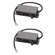 2X 0-10V Dimmer Seriesable Sync Controller Rotary /Off for 0/1-10V Dimmable LED Drivers Electronic Ballasts