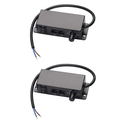 2X  0-10V Dimmer  Seriesable Sync Controller Rotary /Off for 0/1-10V Dimmable LED Drivers Electronic Ballasts