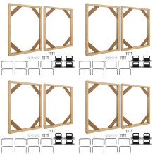 8 Set DIY Massivholz-Leinwandrahmen-Kit, 16 X 20 Zoll Leinwandrahmen-Keilrahmen Aus Holz für Ölgemälde, Drucke und Poster