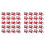 40PCS Key Fob Hardware with Keychain Rings for Bag Webbing,Red 1
