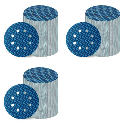 210 Peças Lixadeira Orbital Lixa Disco de Lixa de 5 Polegadas e 8 Furos Lixa Grão 320 para Discos de Lixa Losango Antibloqueio